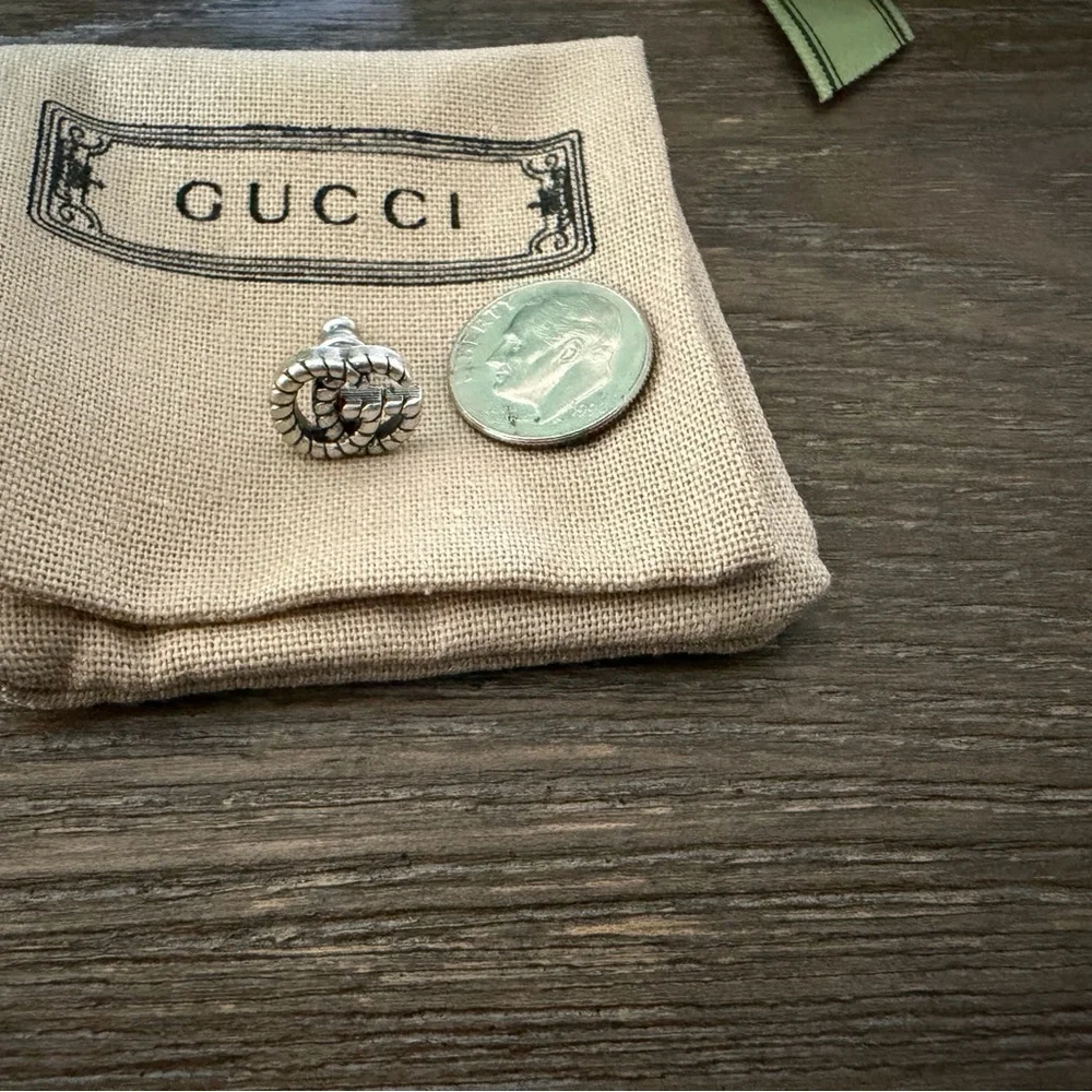 GG Silver Marmont Stud Earrings - Picture 5 of 6